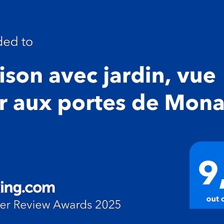 Maison Avec Jardin, Vue Mer Aux Portes De Monaco Beausoleil Kültér fotó